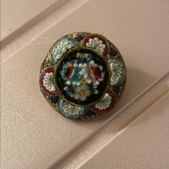 Jewelry - Micro mosaic vintage brooch